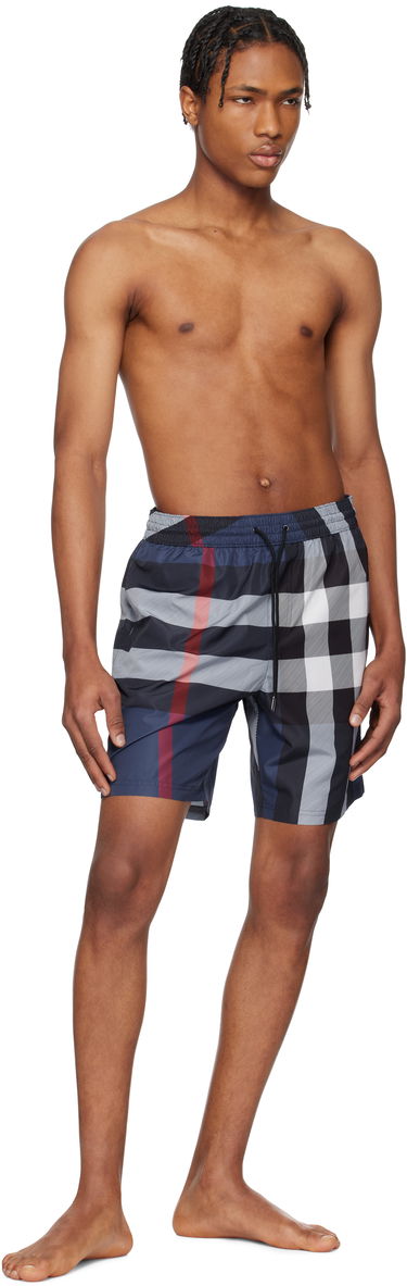 Badetøj Burberry Burberry Check Swim Shorts Blå | 8107273, 3