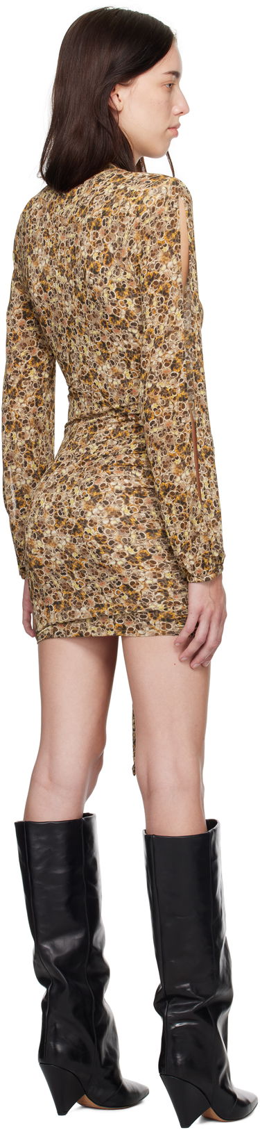 Kjole ISABEL MARANT Isabel Marant Vinia Draped Mini Dress Brun | RO0607FA-B3K02I, 2