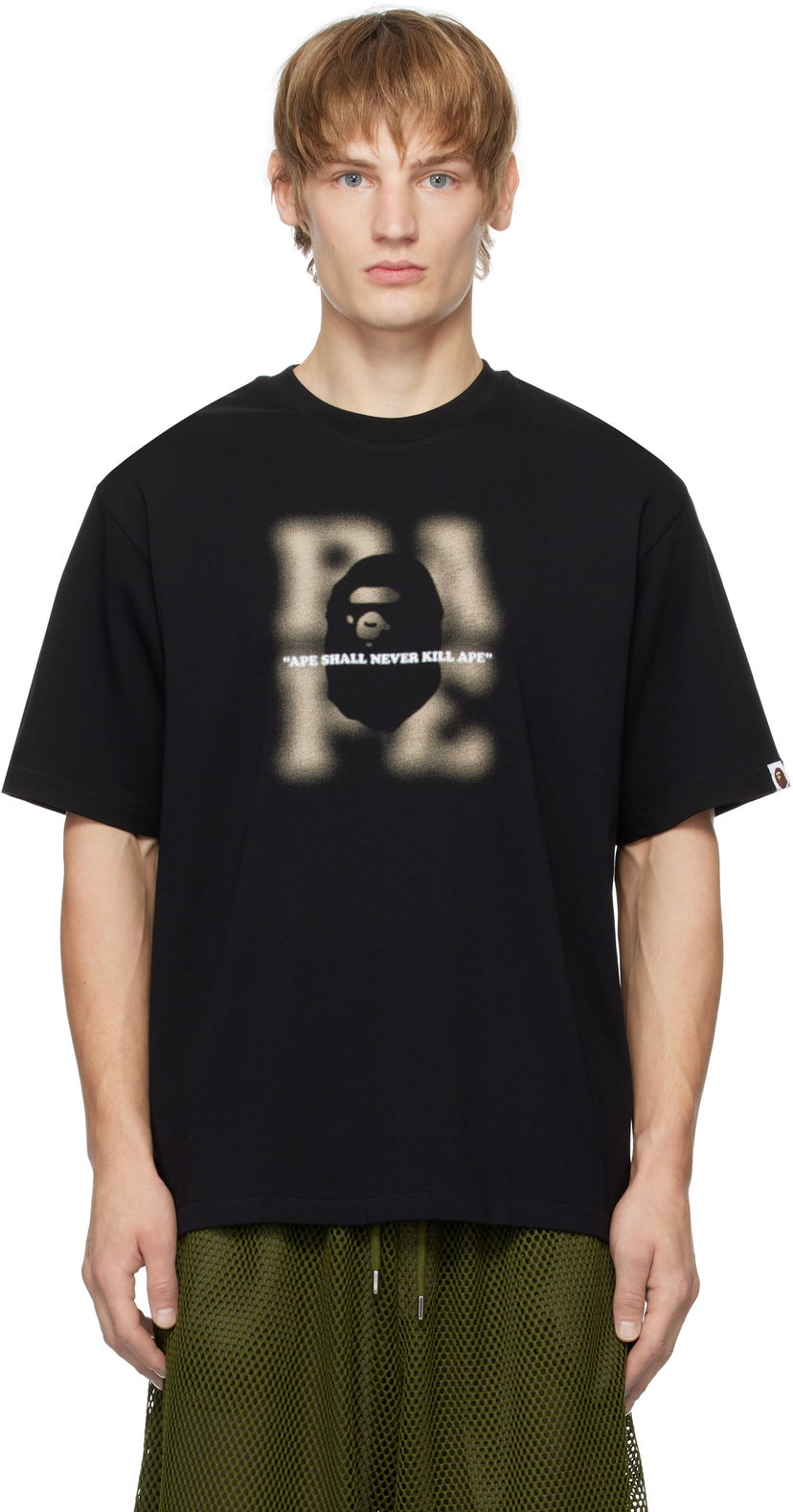 T-shirt BAPE Blur Logo Graphic T-Shirt Sort | 001TEK801318M
