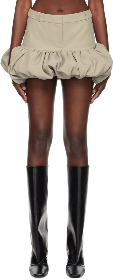 Nederdel Coperni Coperni Gathered Hem Tailored Miniskirt Beige | COPJ78F3004, 0