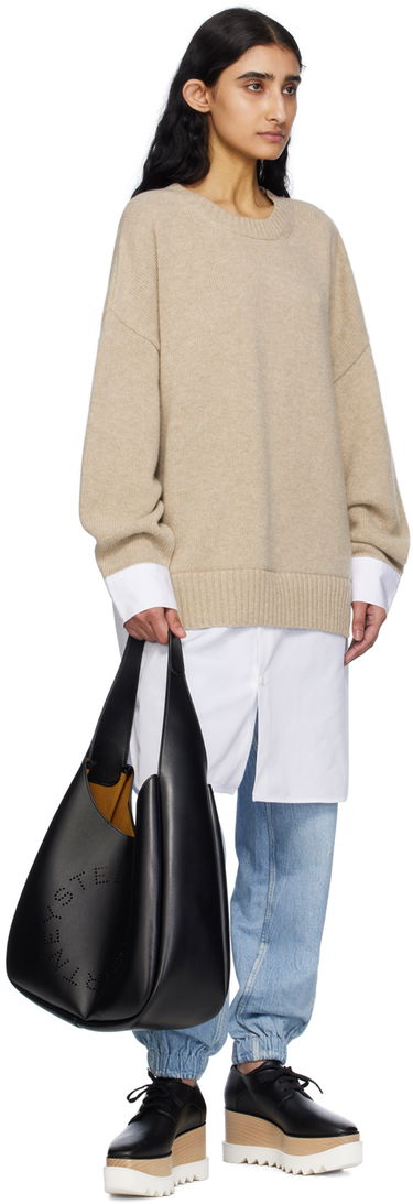 Sweater Stella McCartney Stella McCartney Women's Shirting Detail Knit Sweater Beige | 6K08363S2515, 3