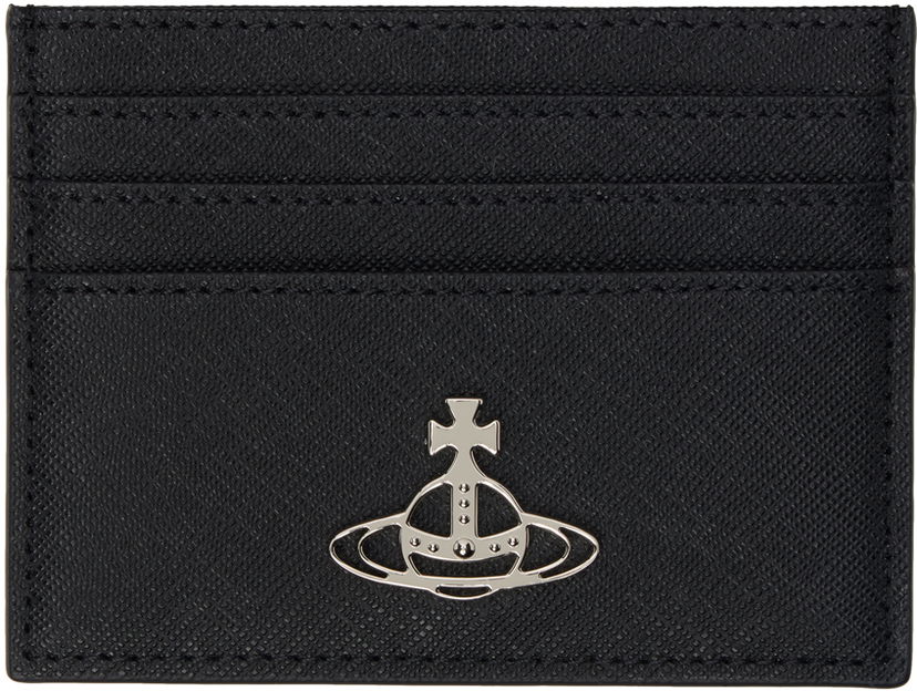 Tegnebog Vivienne Westwood Saffiano Card Holder Sort | 54030006W-L001N-