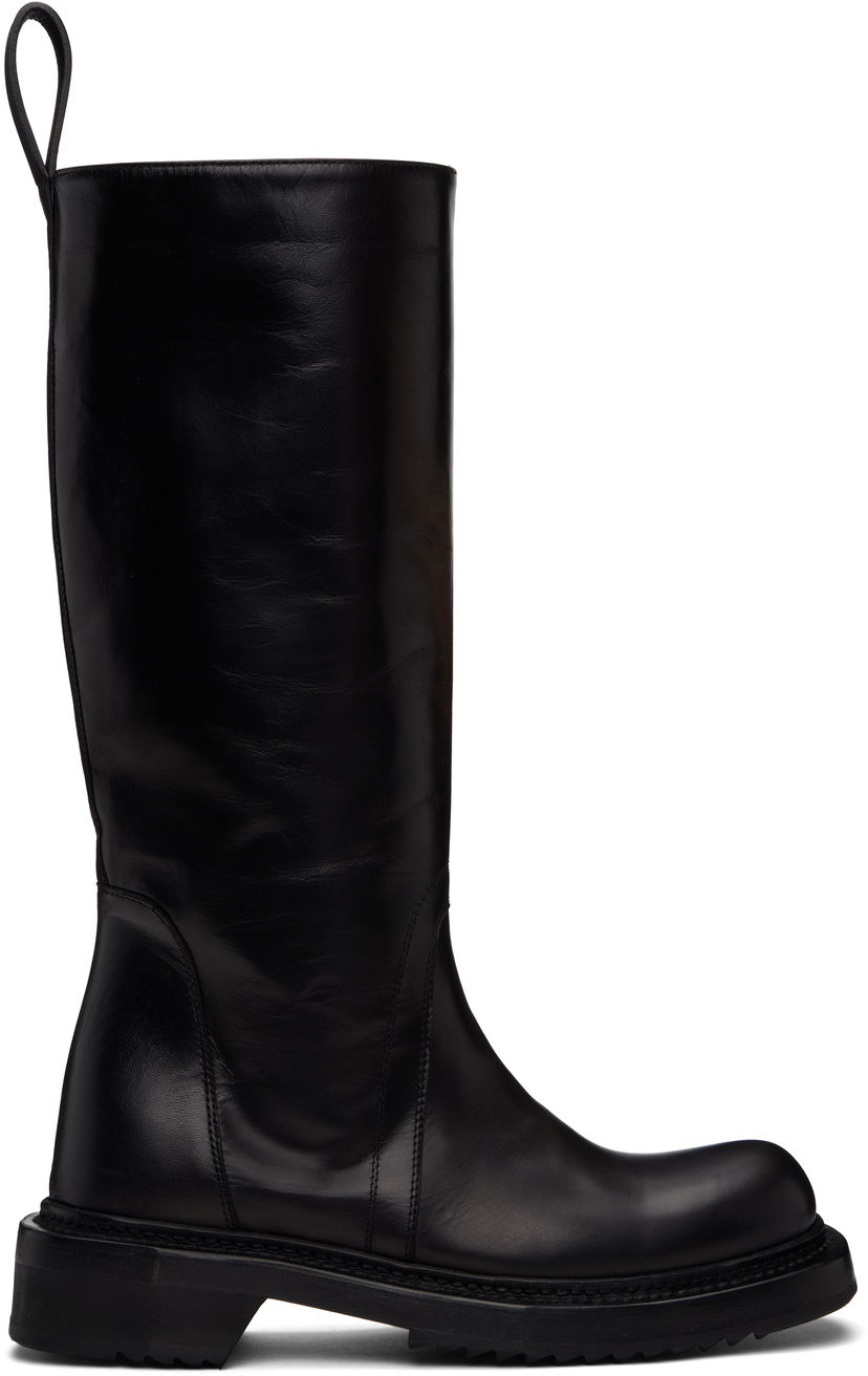Tøj Rick Owens Rick Owens Hollywood Cyclops Tall Boots Sort | RP01E7837 LGT