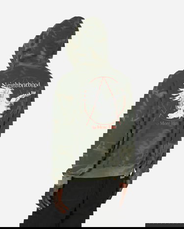 Sweatshirt Neighborhood Tie-Dye Hooded Sweatshirt Olive Drab Grøn | 241FPNH-CSM10 OD, 3