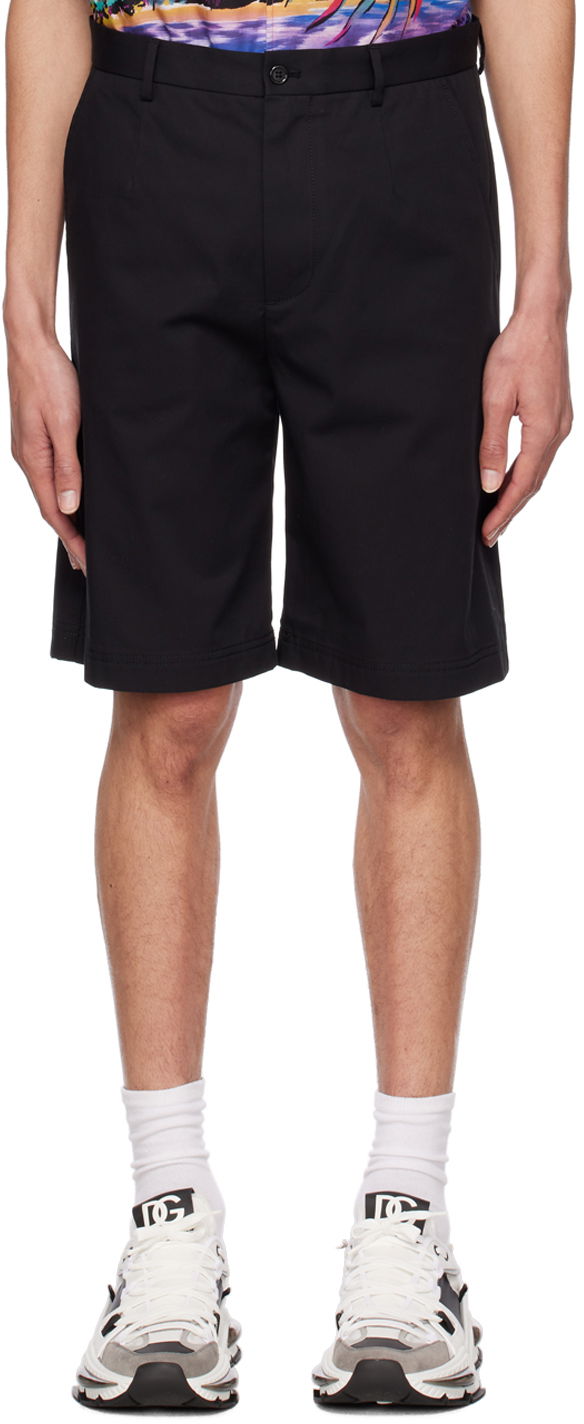 Shorts Dolce & Gabbana Black Branded Shorts Sort | GVC4HTFUFMJ