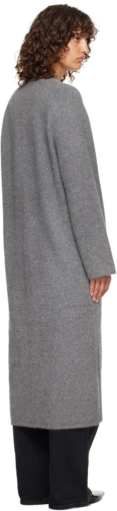 Sweater Loulou de Saison Loulou de Saison Smet Yak Blend Maxi Cardigan Grå | SMET, 2