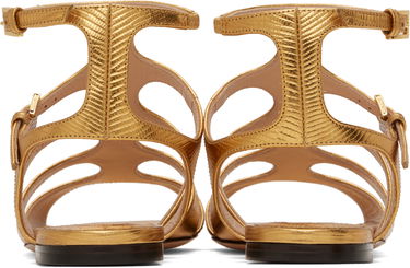 Skopleje Tom Ford TOM FORD Laminated Lizard Print Sandals Metalisk | W3630-LCL232G, 1