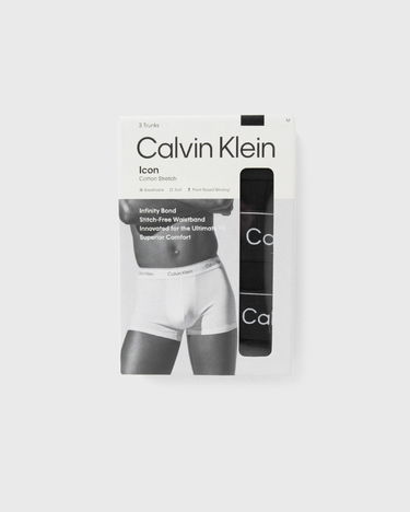 Boksere CALVIN KLEIN ICON Cotton Stretch 3-Pack Trunks Sort | LV00NB4392TM6, 2