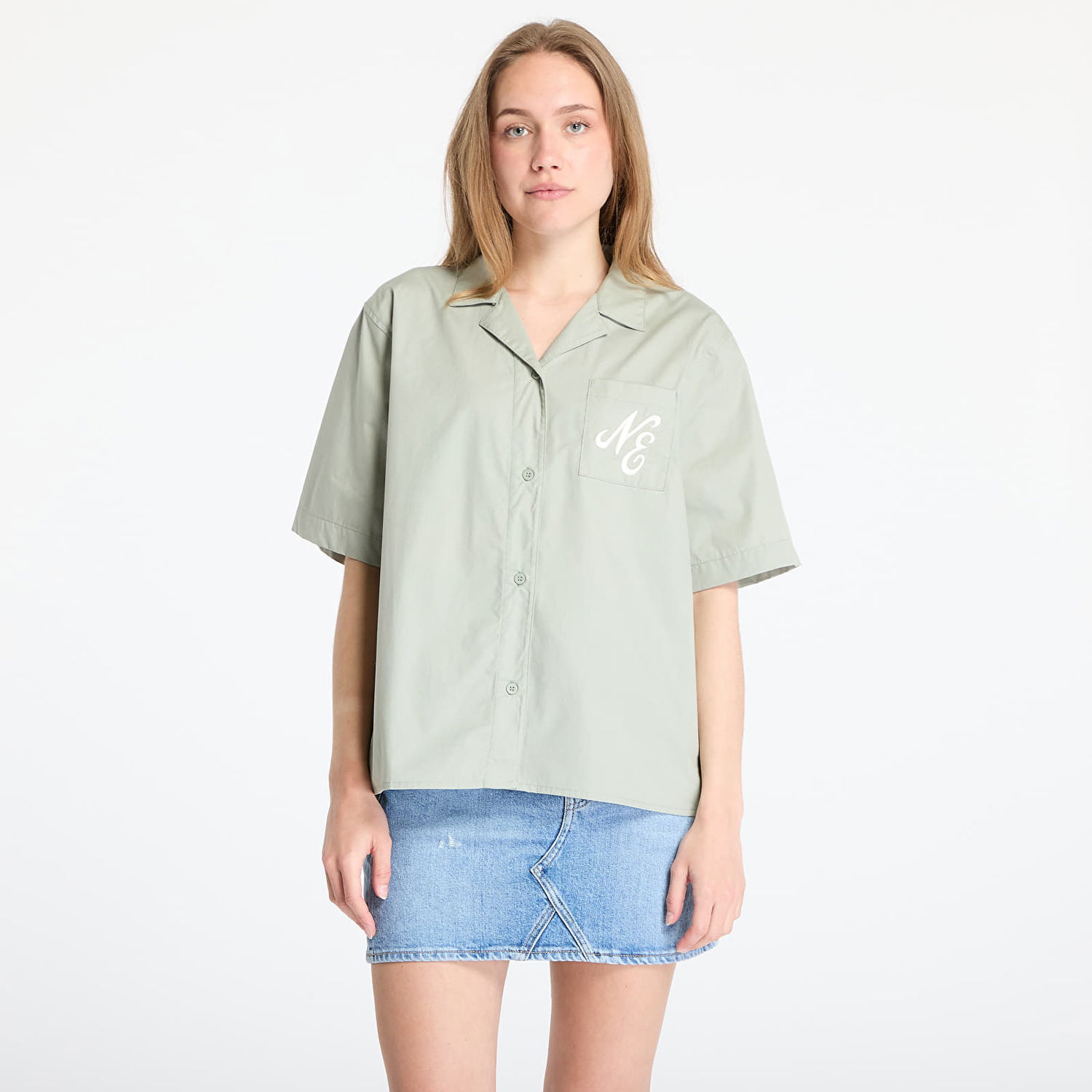 Skjorte New Era New Era Revere Shirt Grøn | 60596532, 0