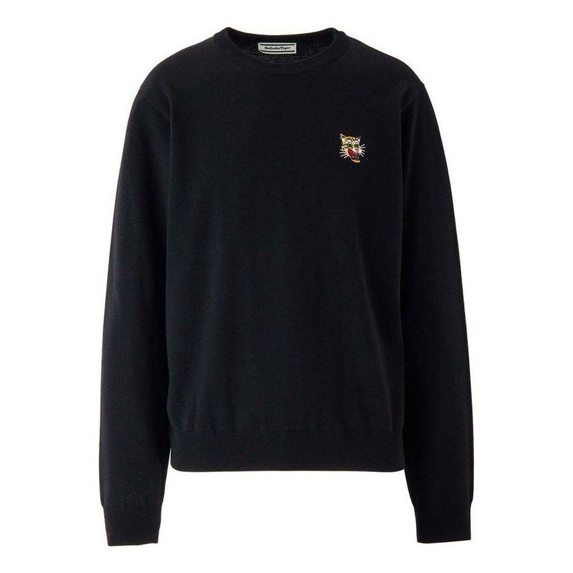 Sweater Onitsuka Tiger Embroidered Sweatshirt Sort | 2183B396-001