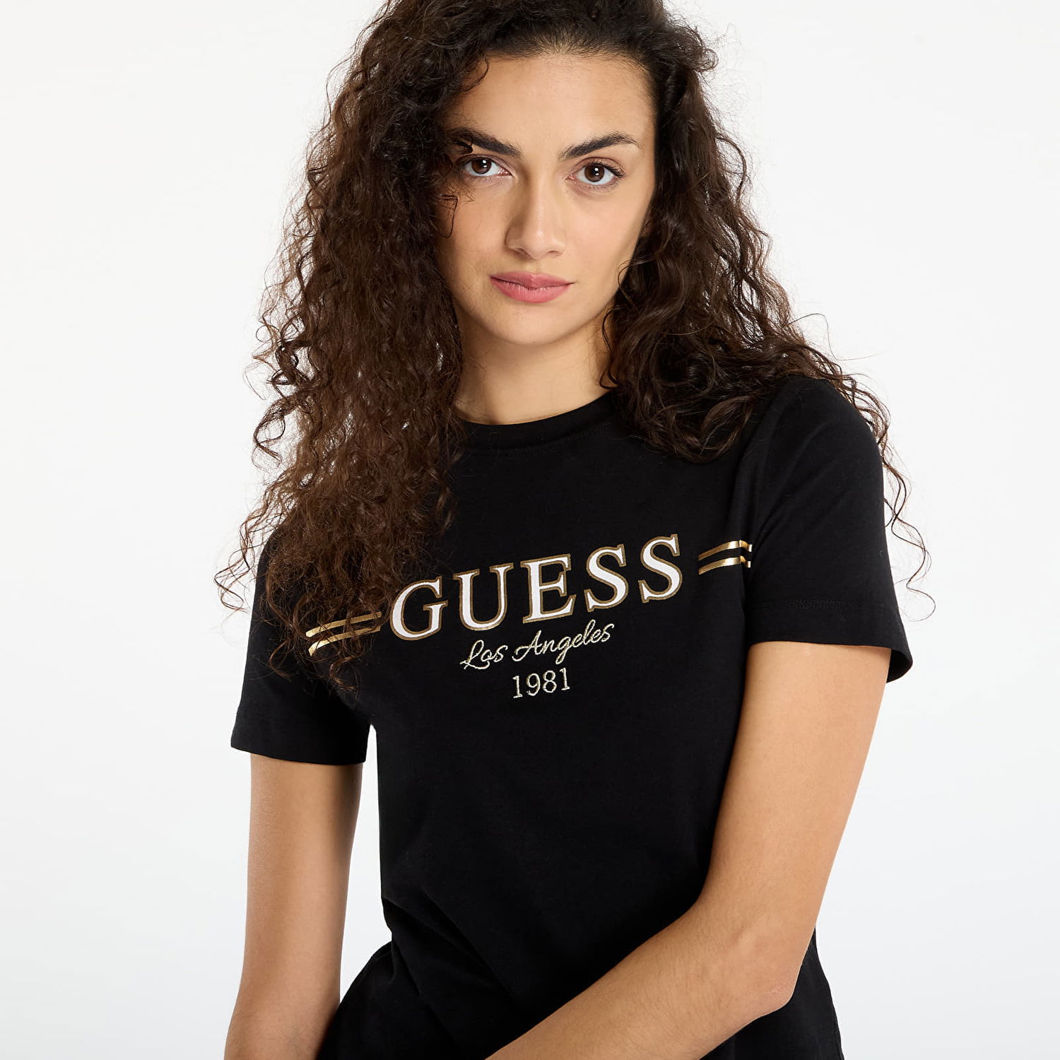 T-shirt GUESS T-Shirt Bibia Ss Los Angeles 1981 Sort | V5BI15KA260-JBLK, 1