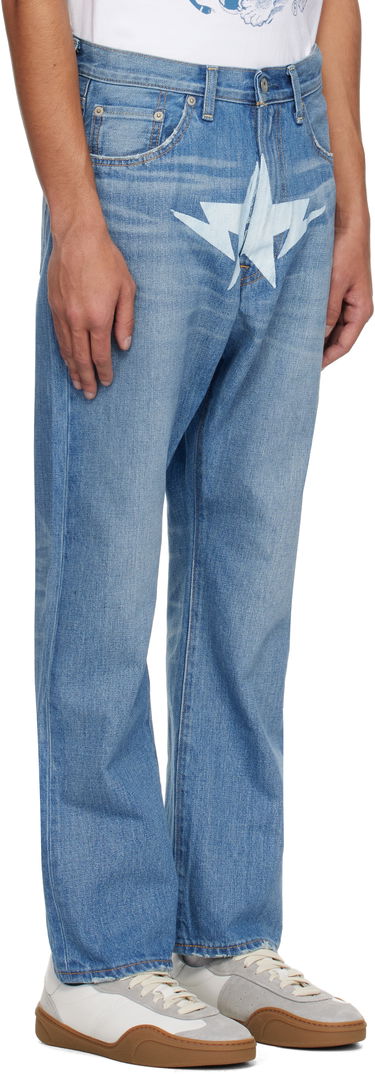 Jeans BAPE Twin Sta Relaxed Fit Jeans Sort | 001DPK801003M, 4