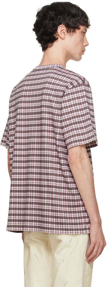 T-shirt Helmut Lang Plaid Logo Print T-Shirt Lyserød | O06HM509, 2