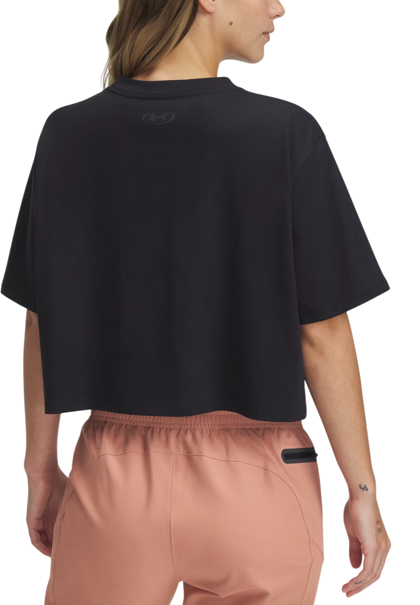 Crop top Under Armour Rival Short Sleeve Crop T-Shirt Sort | 1389721-001, 1