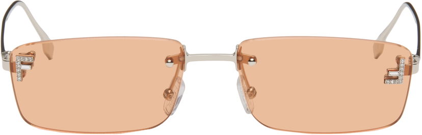 Solbriller FENDI Fendi 'Fendi First' Crystal Sunglasses Orange | FE4172USW5416J 192337228865