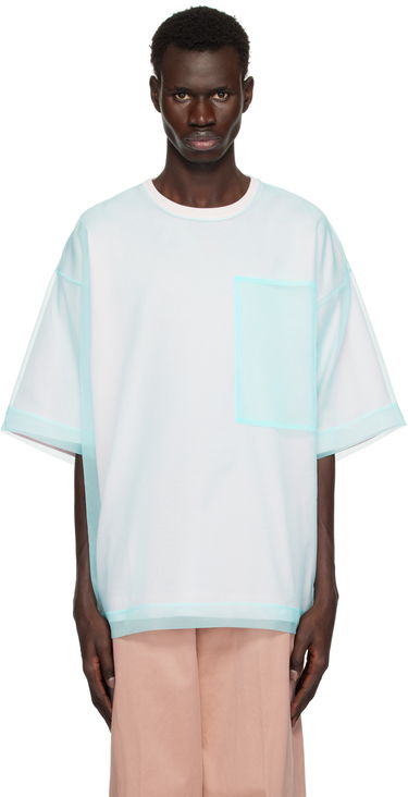 T-shirt Dries Van Noten Dries Van Noten Layered Organza T-Shirt Blå | 251-021120-1603, 0