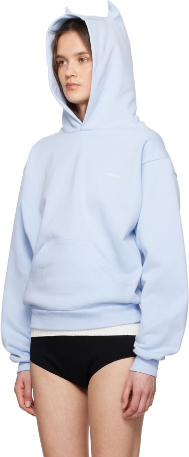 Sweatshirt Coperni Coperni Horn Hoodie Blå | COPJS15BISF5035, 3
