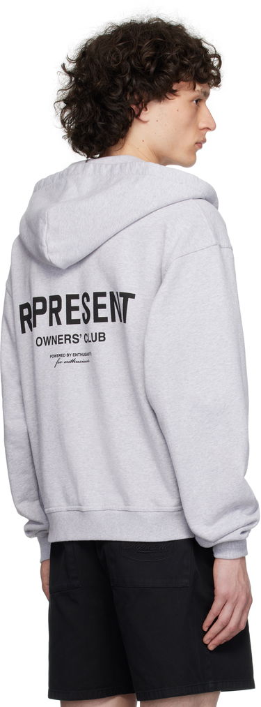 Sweatshirt Represent Clo Represent 'Owners Club' Zip Hoodie Grå | OCM41122, 2
