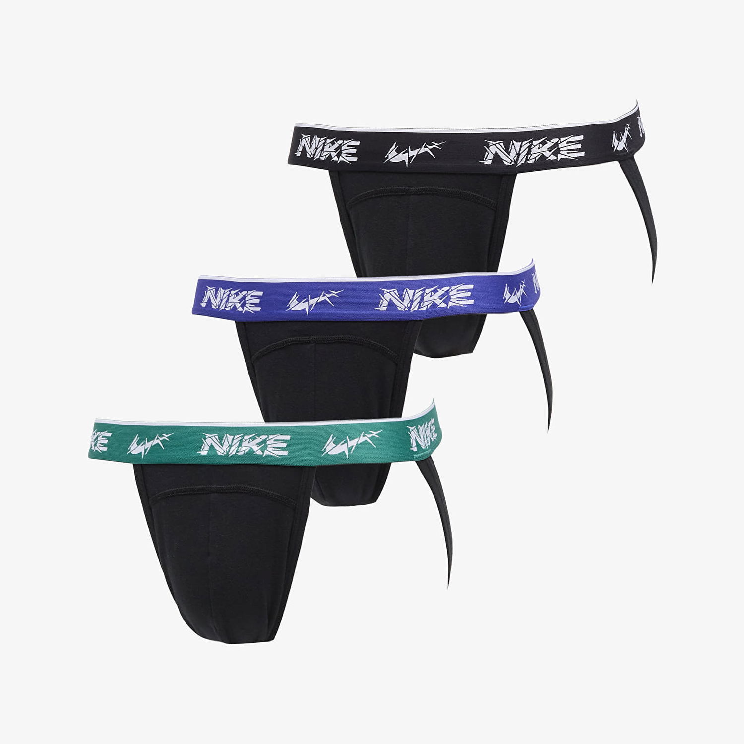 Boksere Nike DRI-FIT Everyday Cotton Stretch Jock Strap 3-Pack Sort | 0000KE1013-EYC, 0