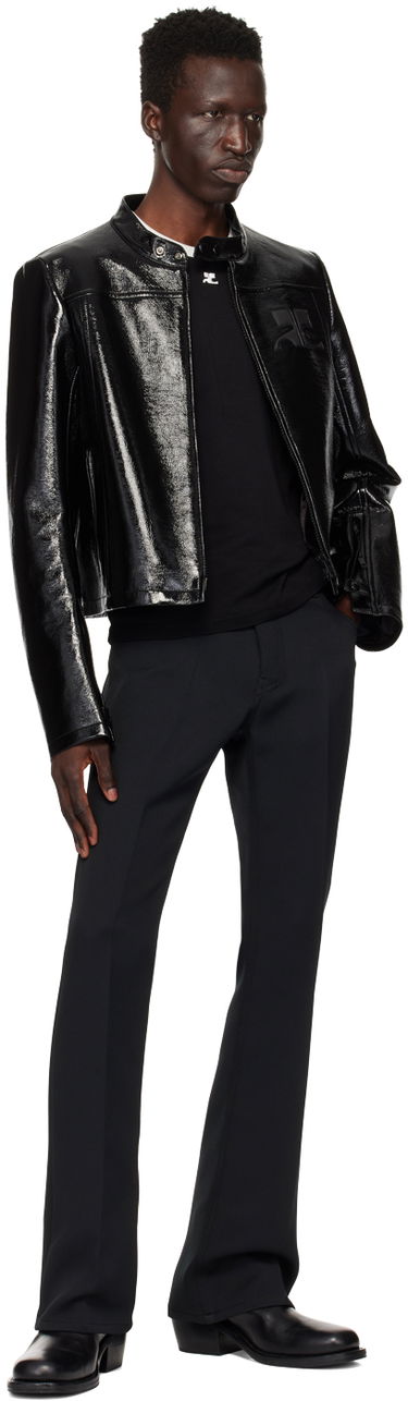 Jakke Courrèges Iconic Leather Jacket Sort | 124CBL175VY0014, 3