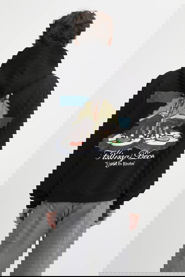 Sweatshirt Filling Pieces Hoodie DJ United By Rhythm Print Sort | 422532501241, 0