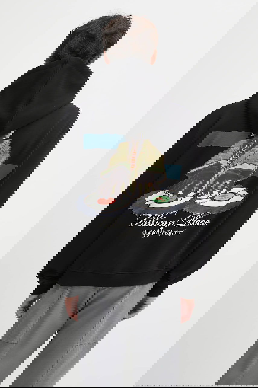 Sweatshirt Filling Pieces Hoodie DJ United By Rhythm Print Sort | 422532501241, 0