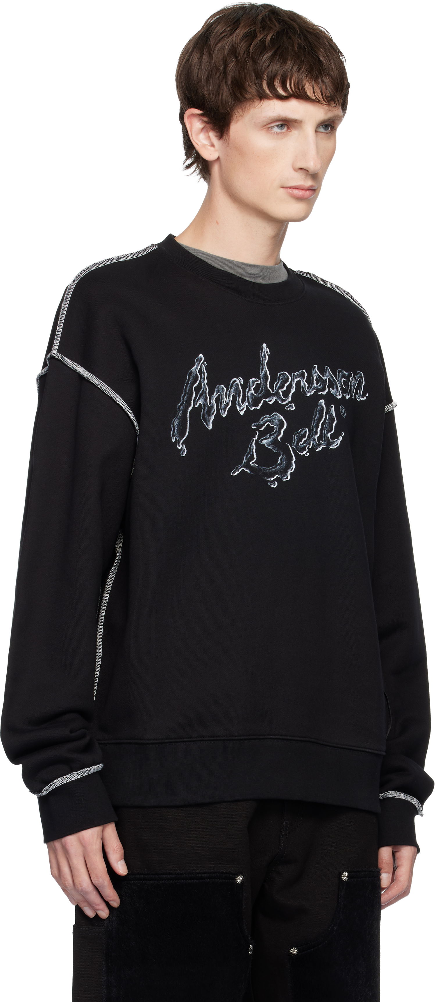Sweatshirt Andersson Bell Andersson Bell Liquid Logo Sweatshirt Sort | atb1378u, 1