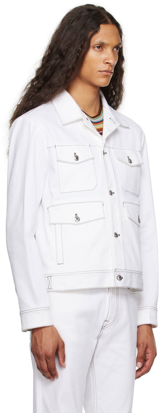 Jakke Paul Smith Paul Smith Western Denim Jacket Hvid | M1R-530Y-L02116-01, 1