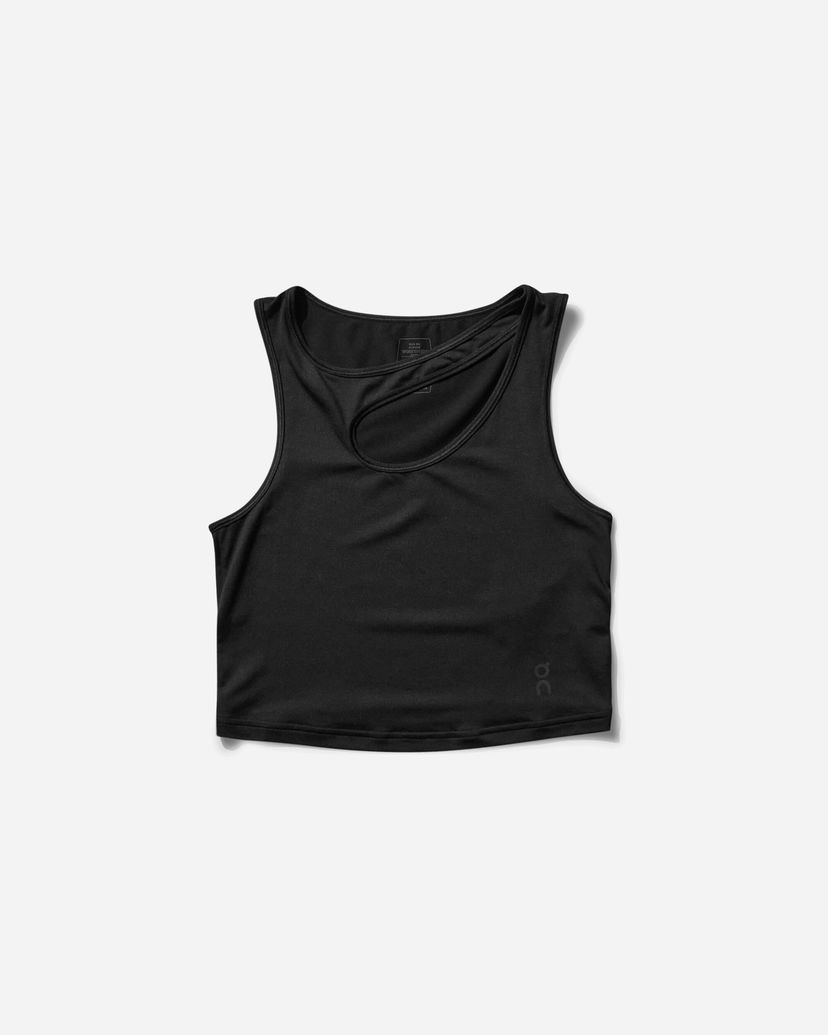 Tanktop On Running Studio Cut-Out Crop Top Sort | 1WF10570553 BLACK