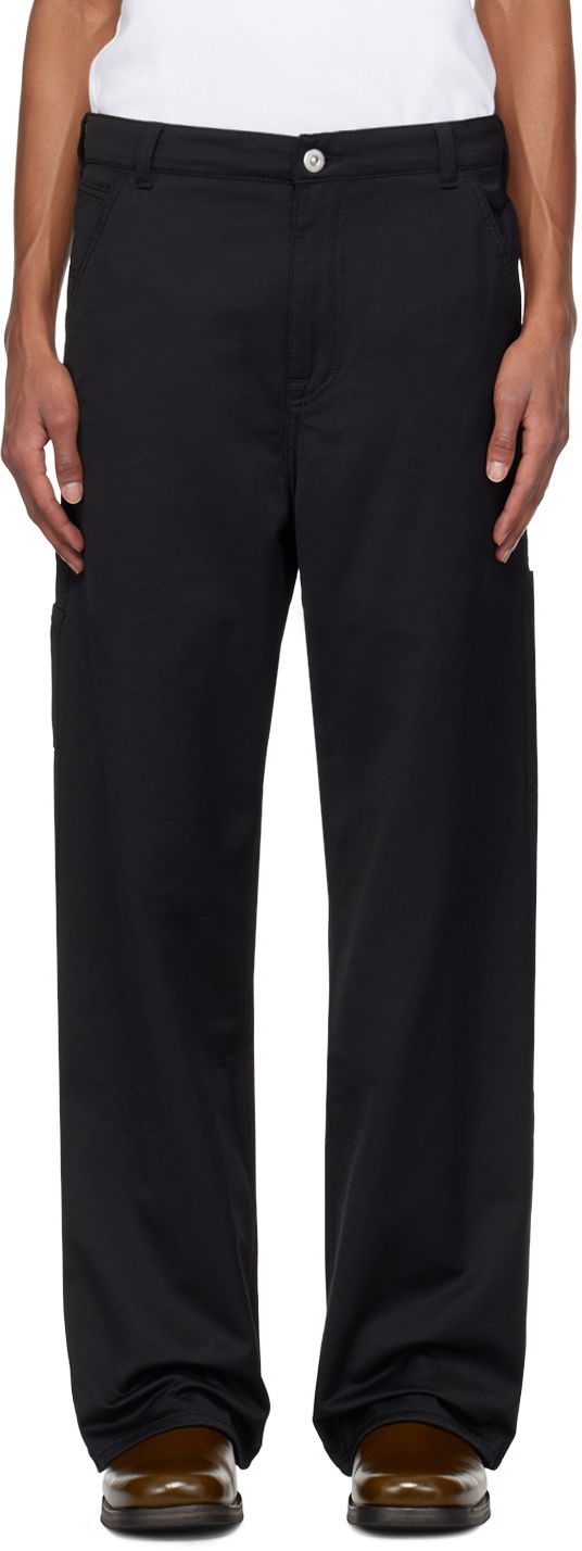 Cargo bukser OUR LEGACY Straight-Leg Cotton Twill Carpenter Pants Sort | M4245JC