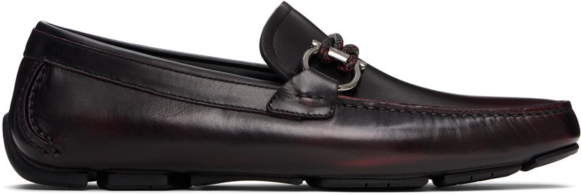 Sneakers og sko FERRAGAMO Salvatore Ferragamo Gancini Ornament Driver Loafers Bourgogne | 778845