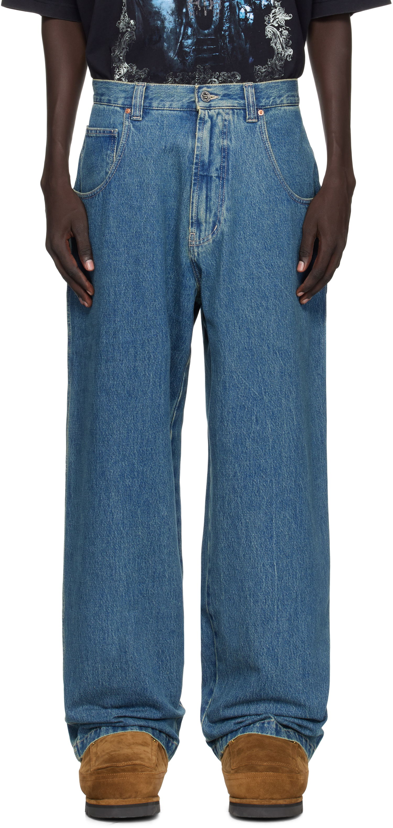 Jeans VETEMENTS Vetements Hip-Hop Jeans Blå | UH76DP250VB, 0