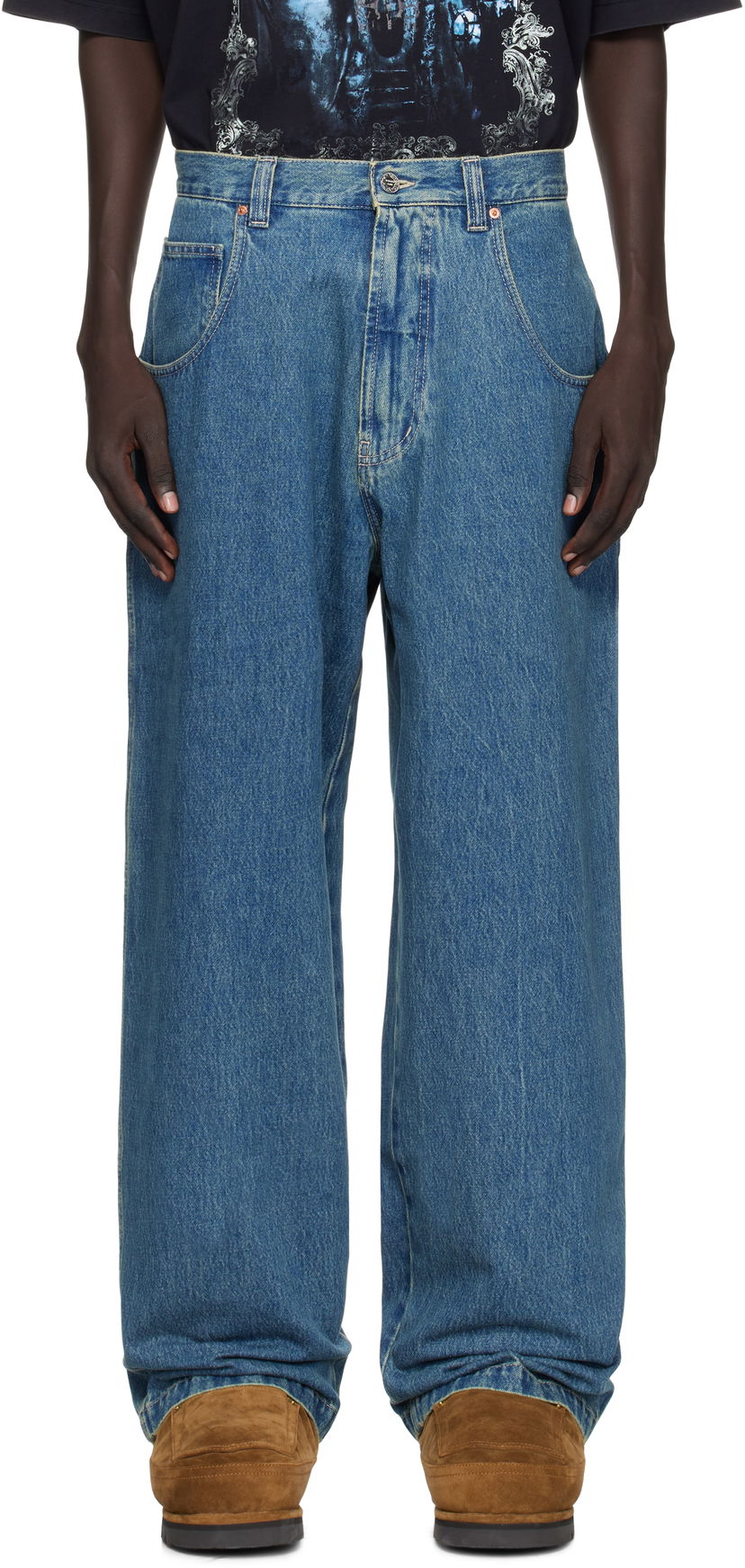 Jeans VETEMENTS Vetements Hip-Hop Jeans Blå | UH76DP250VB