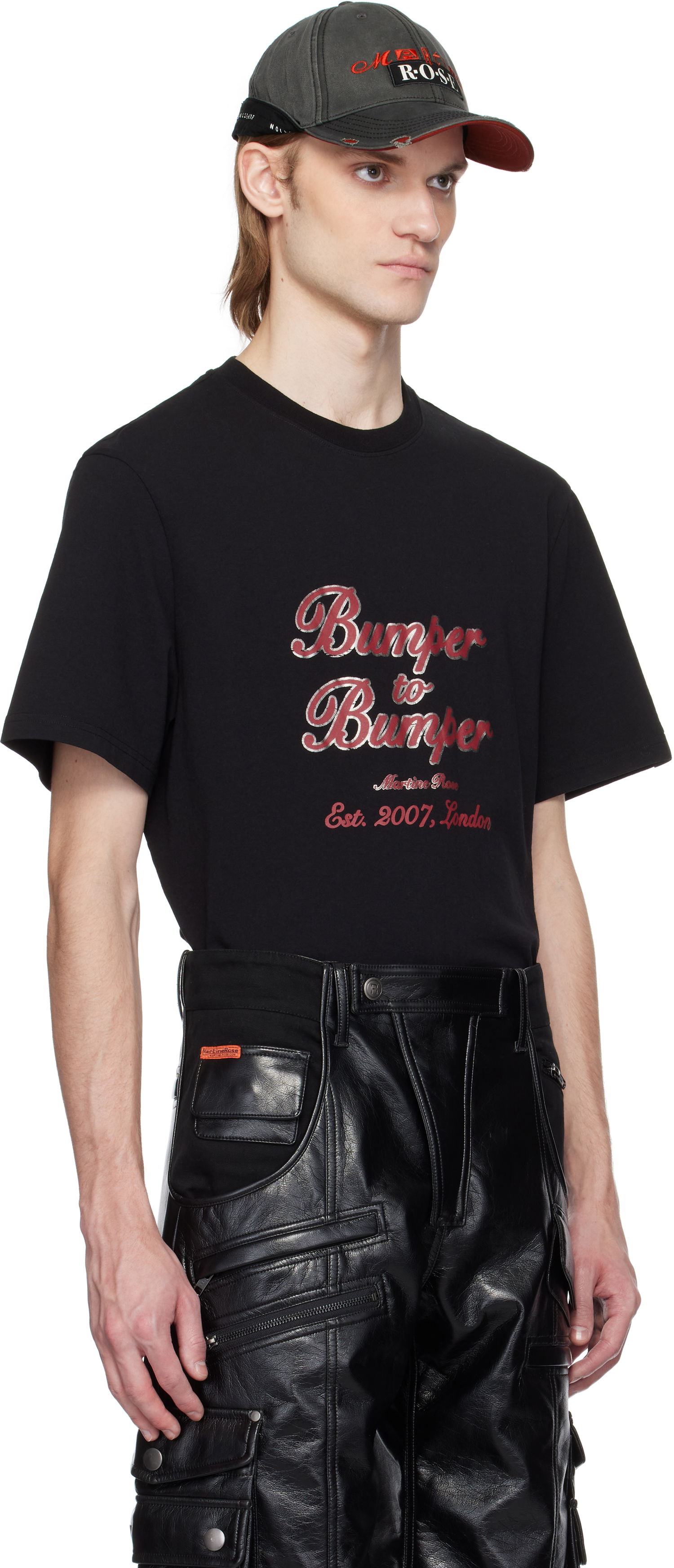 T-shirt Martine Rose Martine Rose Bumper to Bumper Classic T-Shirt Sort | 603JE03001E, 1