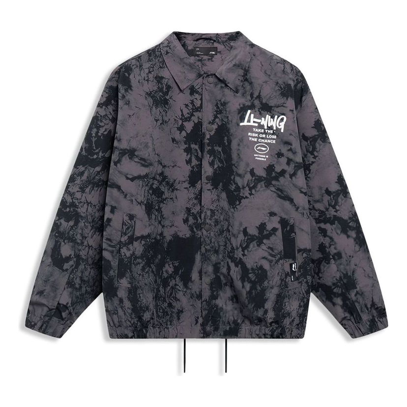 Skjorte Li-Ning Tie-Dye Graphic Coach Jacket Grå | AJDT499-3