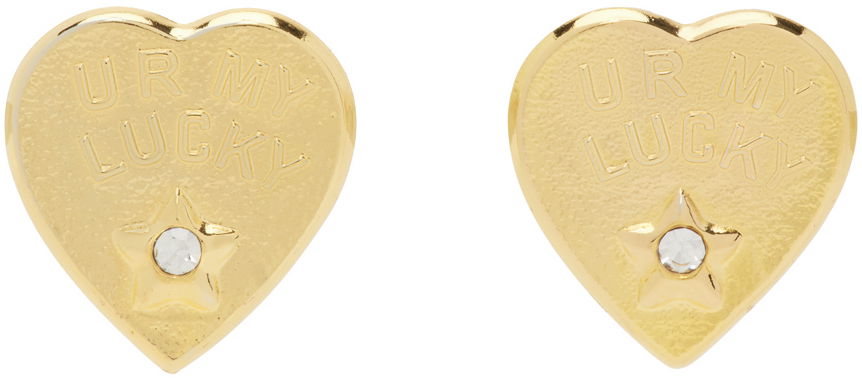 Øreringe Chopova Lowena Chopova Lowena Lucky Star Heart Earrings Metalisk | 6431, 0