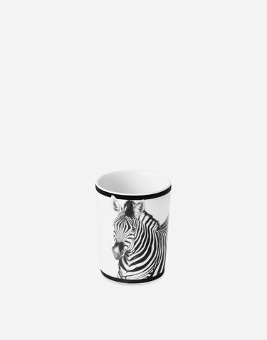 Home decor Dolce & Gabbana Porcelain Water Glass With Zebra Print Hvid | TCB031TCA47UZ004, 1