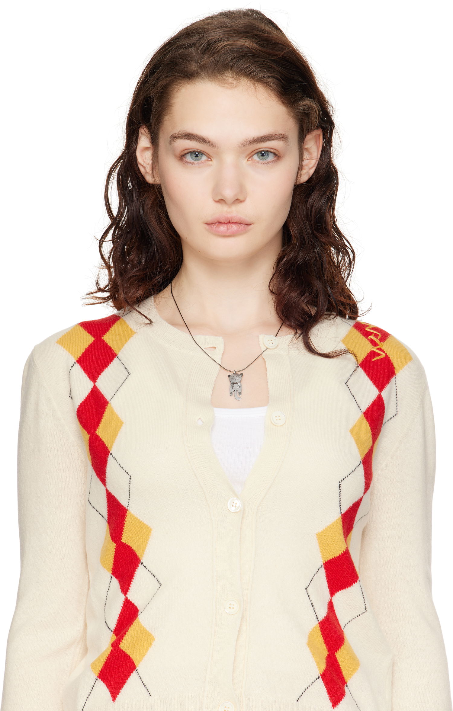 Halskæde Marni Marni Cat Pendant Necklace Metalisk | COMV0508A0 M2000, 1