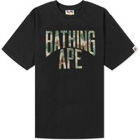 T-shirt BAPE Layered Line Camo College T-Shirt Sort | 001TEJ801030M-BLK, 1