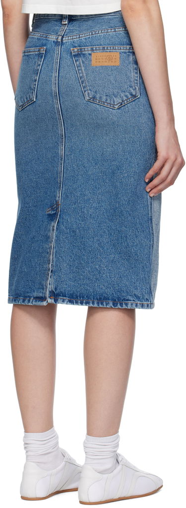 Nederdel Maison Margiela MM6 Maison Margiela Faded Denim Midi Skirt Blå | S52ME0024 M30018, 2