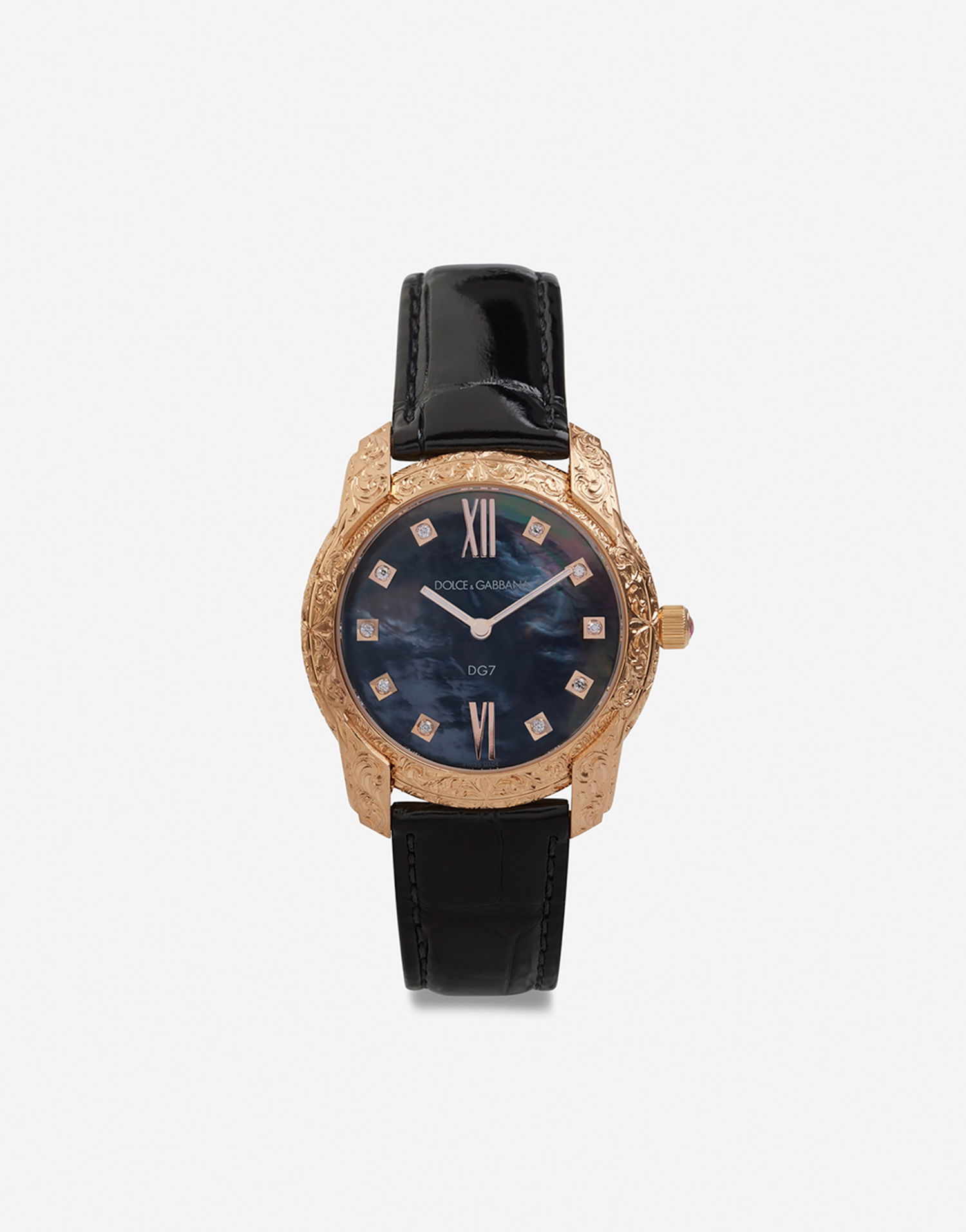 Ur Dolce & Gabbana Dolce & Gabbana Dg7 Gattopardo Watch with Diamonds Metalisk | WWFE2GXGFDAN0000, 0