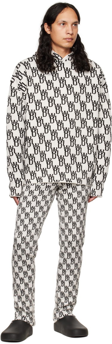 Sweater We11done We11done Graphic Print Hoodie Hvid | WD-KT3-22-628-U-IV, 3