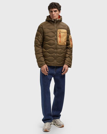 Puffer jakke Peak Performance HeliuUtility Wavy Quilted Down Hooded Jacket Brun | G79848080, 1