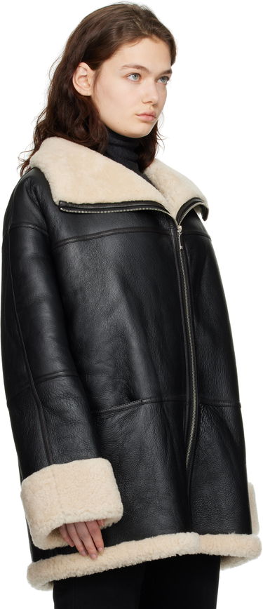 Jakke TOTEME TOTEME Signature Shearling Jacket Sort | 214-122-606, 4