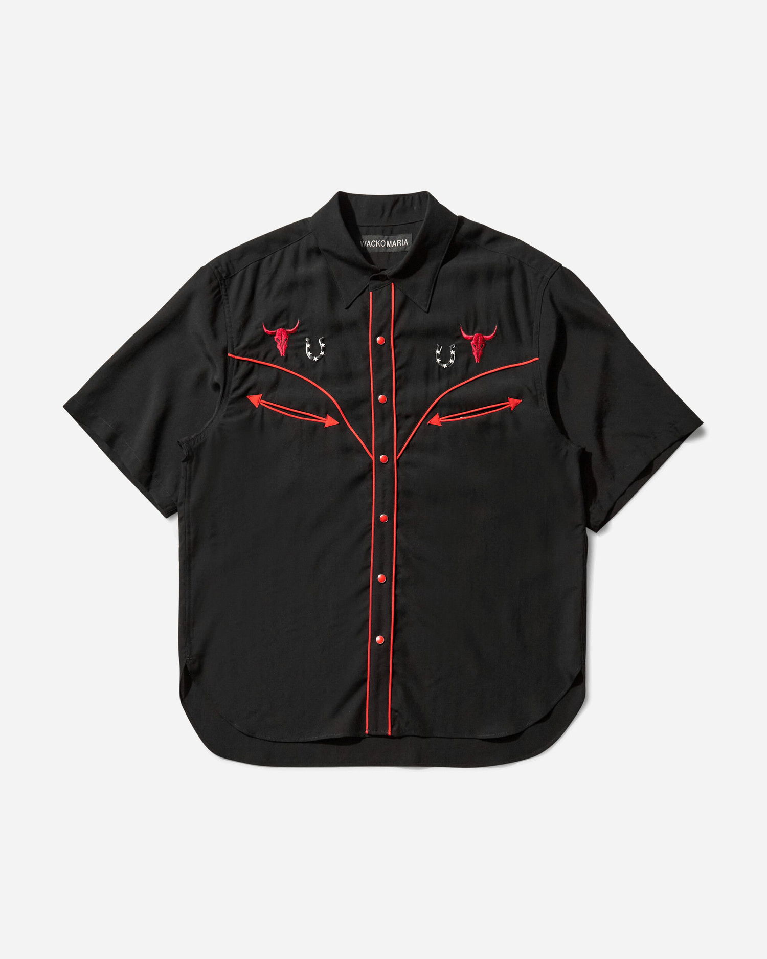 Skjorte WACKO MARIA Western Shirt Type-5 Sort | 25SS-WMS-WS05 BLACKRED, 1