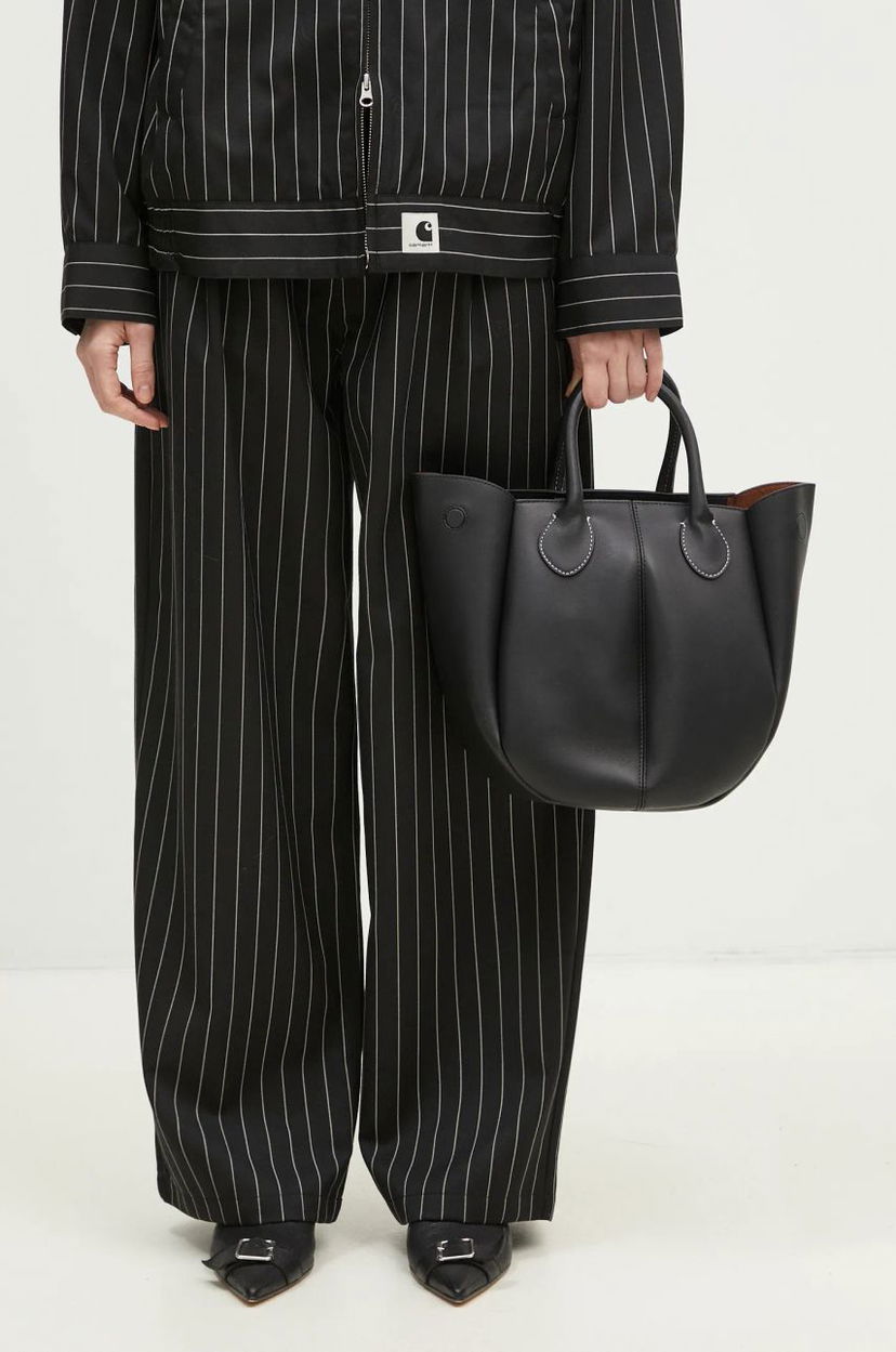 Håndtaske JW Anderson Small Punch Tote Bag Sort | HB0680.LA0250.999