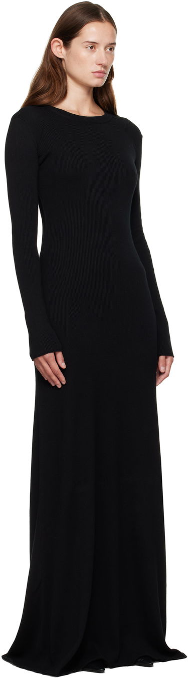 Kjole Ann Demeulemeester Ann Demeulemeester Eva Open Back Knitted Maxi Dress Sort | 2520-W-KN12-FA049-099, 1