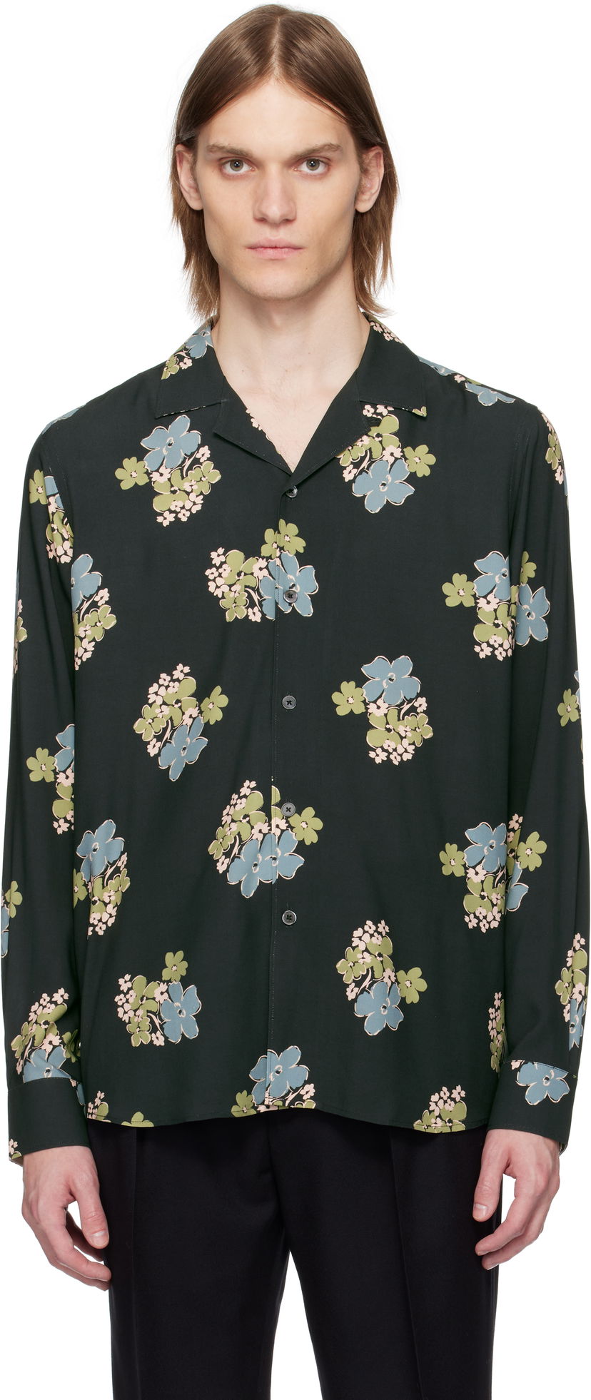 Skjorte Paul Smith Paul Smith Floral Print Shirt Grøn | M1R-387Z-P02578-49