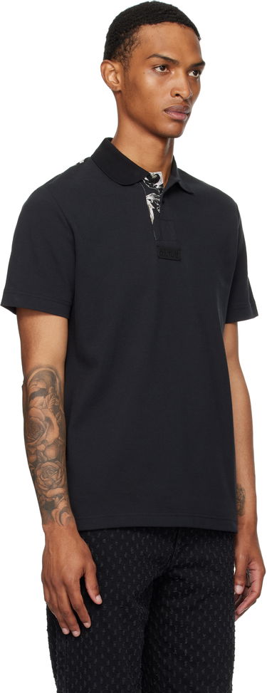 Polo skjorte Versace Versace Jeans Couture Outline Barocco Polo Sort | E78GAG627_EJ0003, 1