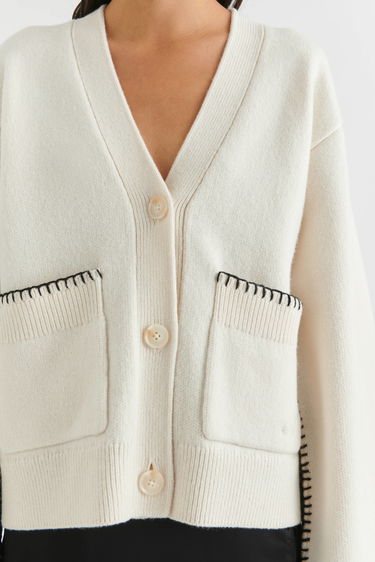 Sweater AXEL ARIGATO Glaze Relaxed Cardigan Beige | A2134002, 6